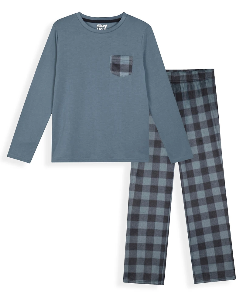 Max & Olivia Boys 4-20 2-Piece Long Sleeve Top and Pant Pajama Set