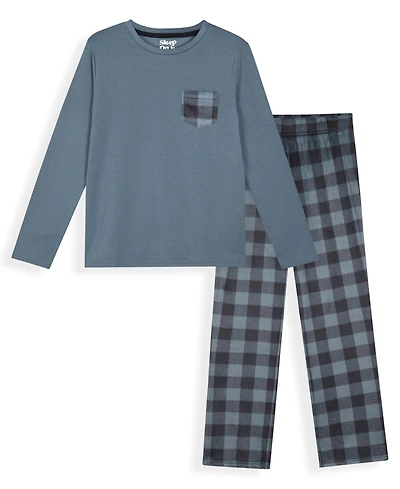Max & Olivia Boys 4-20 2-Piece Long Sleeve Top and Pant Pajama Set