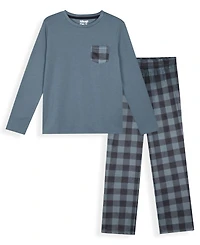 Max & Olivia Boys 4-20 2-Piece Long Sleeve Top and Pant Pajama Set