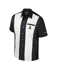 Colosseum Men's Black Appalachian State Mountaineers Strike Bowling Button-Up Shirt