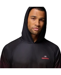 Columbia Men's Black Georgia Bulldogs Pfg Gradient Water Super Terminal Tackle Hoodie Omni-Wick T-Shirt