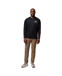 Columbia Men's Black Ohio State Buckeyes Phg Terminal Shot 3-Hit Long Sleeve T-Shirt