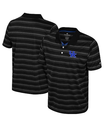 Colosseum Men's Black Kentucky Wildcats Milk Steak Polo Shirt