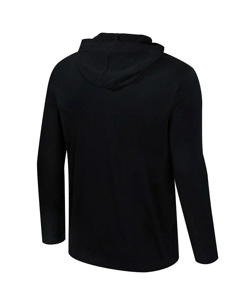Colosseum Men's Black Louisville Cardinals Color Pop Active Blend 2-Hit Long Sleeve Hooded T-Shirt