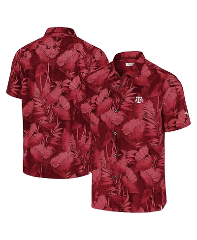 Tommy Bahama Men's Maroon Texas A M Aggies Big Tall Coast Nuevo Fronds IslandZone Button-Up Shirt