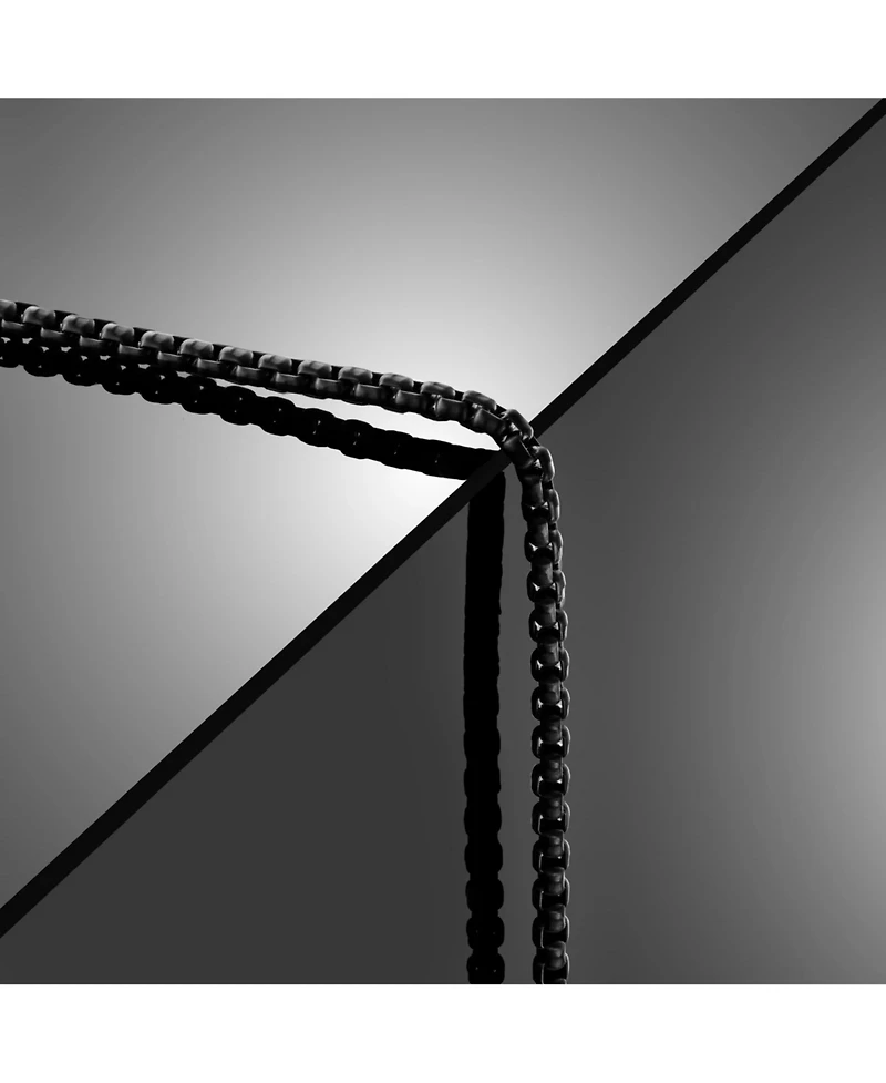 Vincero Men's Box Chain Necklace 2mm Sterling Silver Bonded with 14K Gold and Parrot Clasp