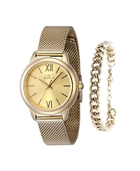 Invicta Women's Angel Quartz 3 Hand Gold Dial Watch