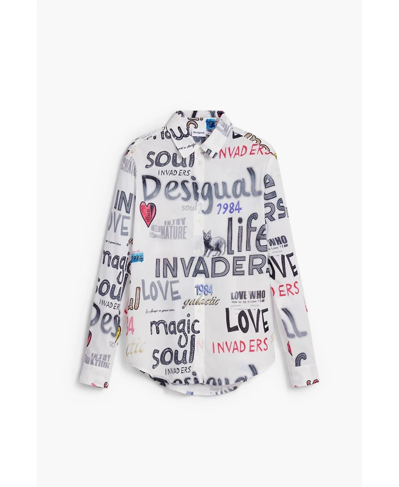 Desigual Women's Cotton shirt with letters
