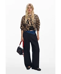 Desigual Women's Minnie animal print sweater