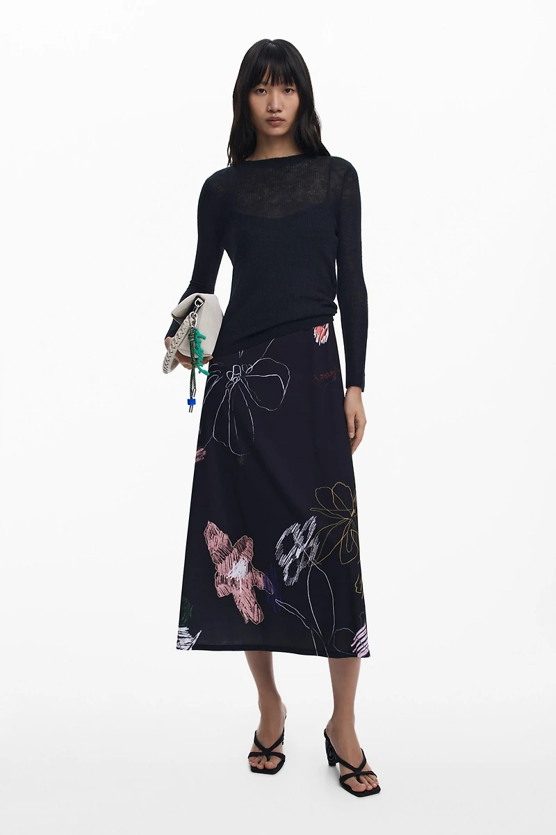 Desigual Women's 2-in-1 brushstroke dress