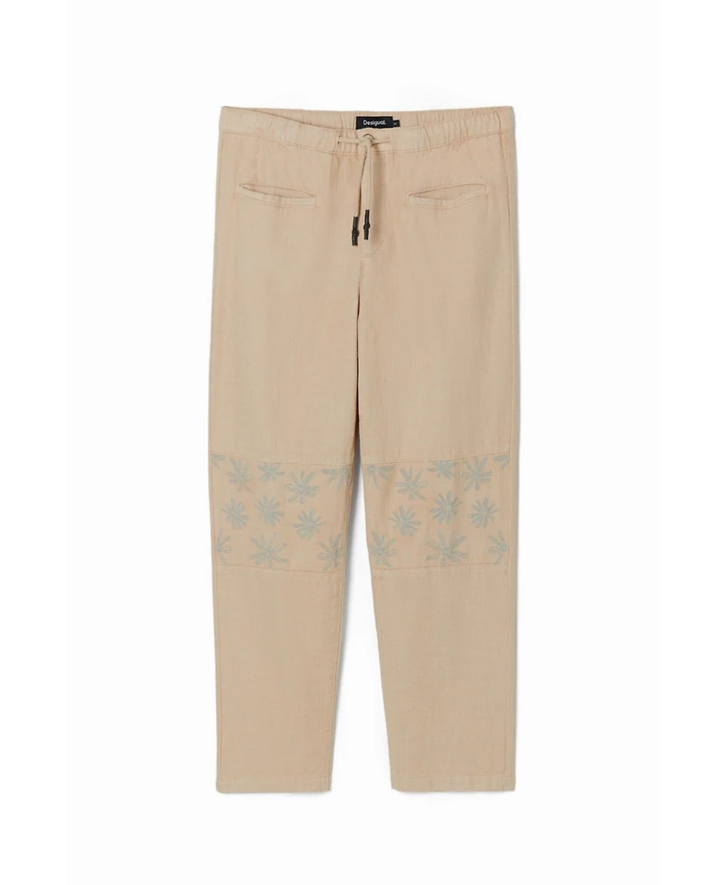 Desigual Men's Trousers with floral details
