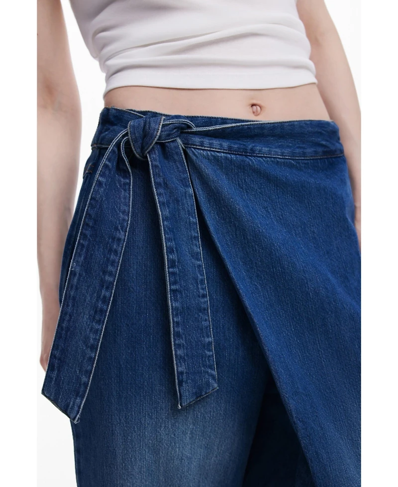 Desigual Women's Baggy wrap-style jeans