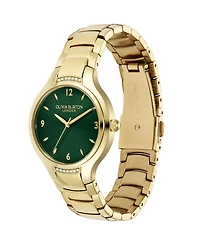 Olivia Burton Women's Gift Set Gold Tone Stainless Steel Bracelet Watch, 34mm