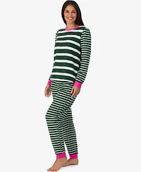Cuddl Duds Women's 2-Piece Stretch Fleece Long Sleeve Jogger Pajama Set