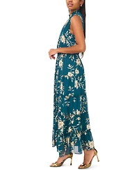 Msk Petite Mock Neck Sleeveless Maxi Dress