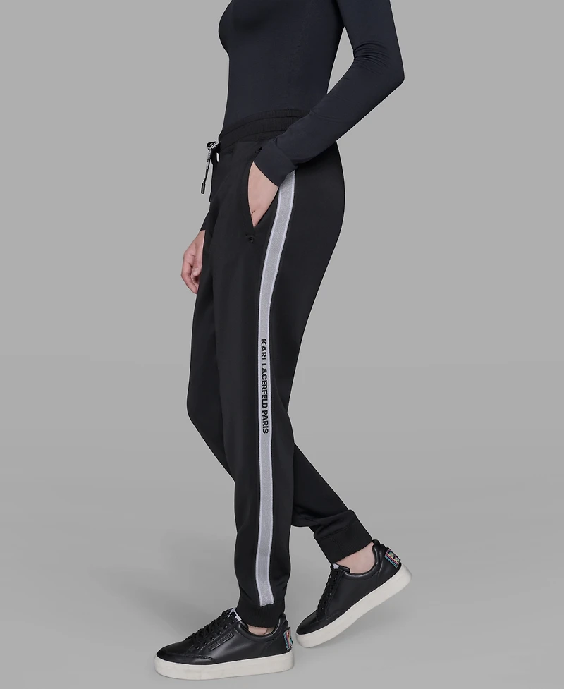 Karl Lagerfeld Paris Women's Logo Tape Jogger