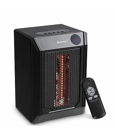 1500W Portable Electric Space Heater with 2H Timer Led Remote Control Room Office