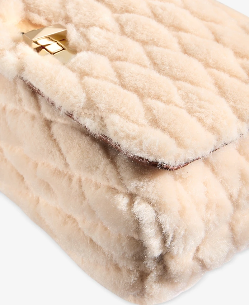 I.n.c. International Concepts Soft Ajae Quilted Faux Fur Handbag, Macy's Exclusive