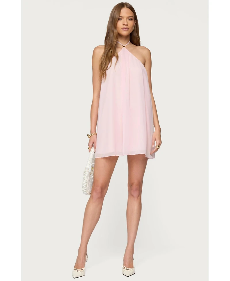 Edikted Women's Emeline Backless Halter Mini Dress