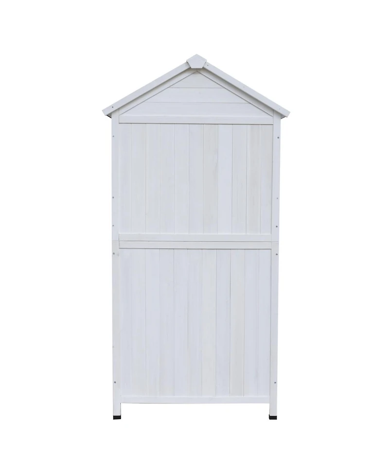 Streamdale Furniture 67" Fir Wood Storage Shed with Double Doors
