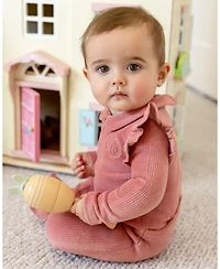 Baby and Toddler Girls "MeMoi Sport" Cotton Rich Corduroy Ruffled Footie
