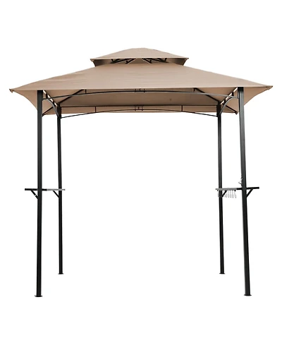 Streamdale Furniture Grill Gazebo 8x5 Ft Khaki