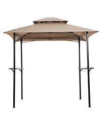 Streamdale Furniture Grill Gazebo 8x5 Ft Khaki