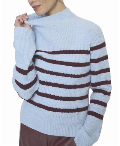 Central Park West Women's Marley Striped Funnel Neck