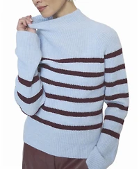 Central Park West Women's Marley Striped Funnel Neck