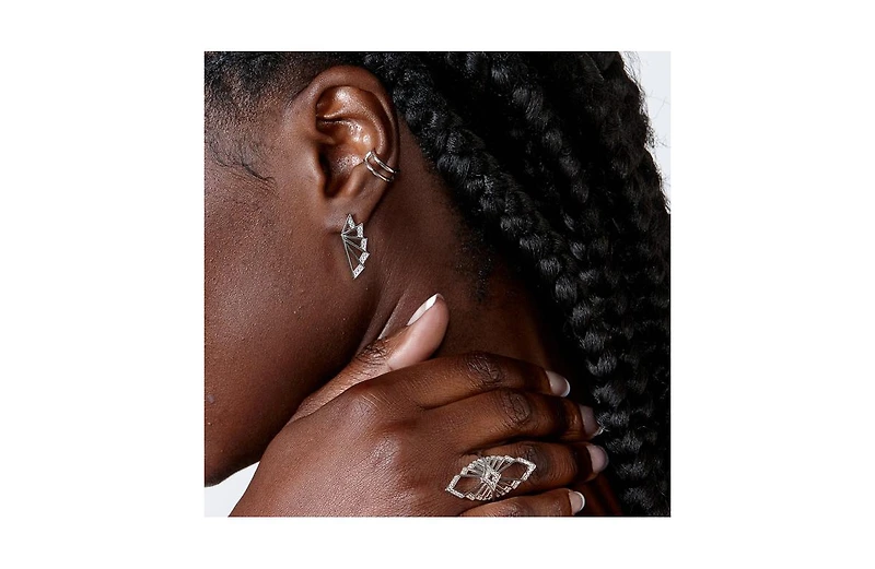 Lucy Quartermaine Angel Wing Studs in Gold Veremeil
