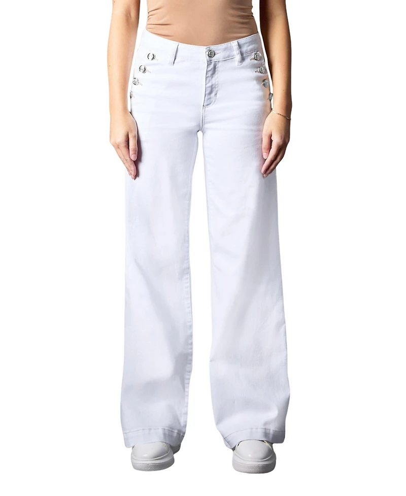 Blue Revival Women's Ariana Mid-Rise Wide-Leg Jeans