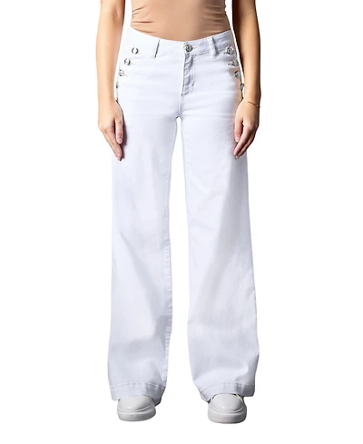 Blue Revival Women's Ariana Mid-Rise Wide-Leg Jeans