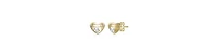 Rachel Glauber 14K Gold Plated with Mother of Pearl Heart Design Stud Earrings Engraving: "You are my heart forever"