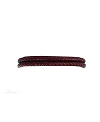 Trafalgar Caleb's Crimson Braided Leather Secure Clasp Bracelet