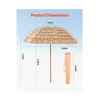 Slickblue Outdoor Tiki Thatched Umbrella for Patio, Pool, and Garden Shade