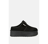 Mayfield Buckle Strap Fur Platform Classic Slip-On Women