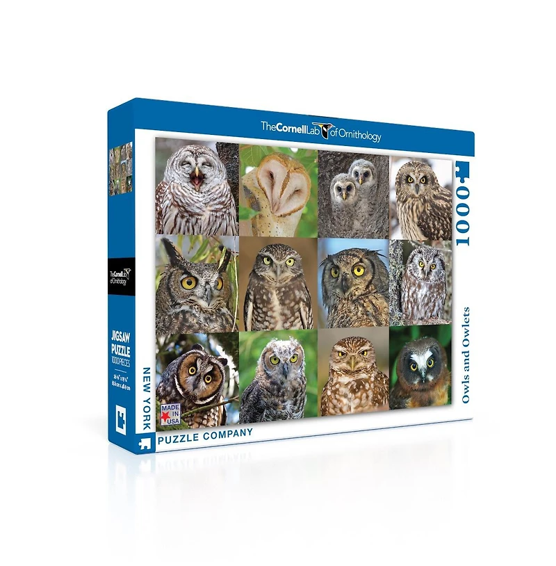 New York Puzzle Company Owls and Owlets 1000 Piece Puzzle