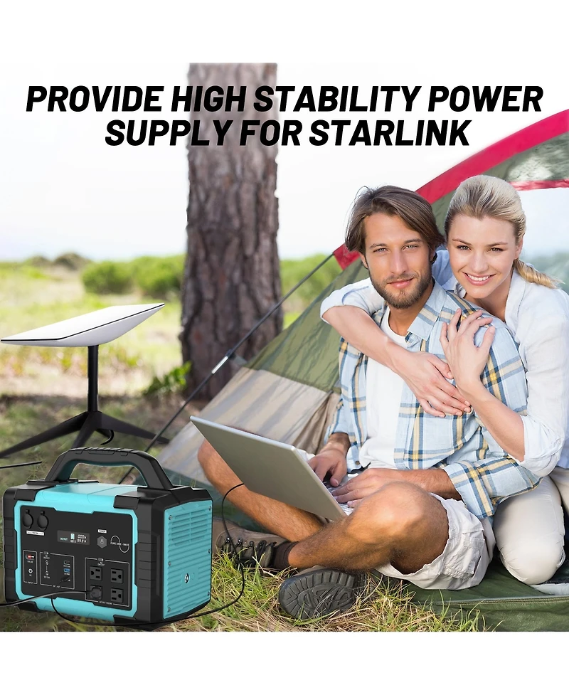 Mondawe 1000W Portable Power Station, 1024Wh Solar Generator with Ac Outlet & Led Light