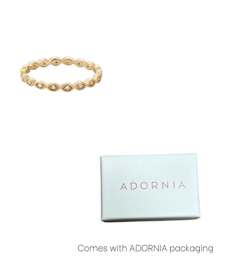 Adornia Gold Cubic Zirconia Marquis Eternity Band Ring