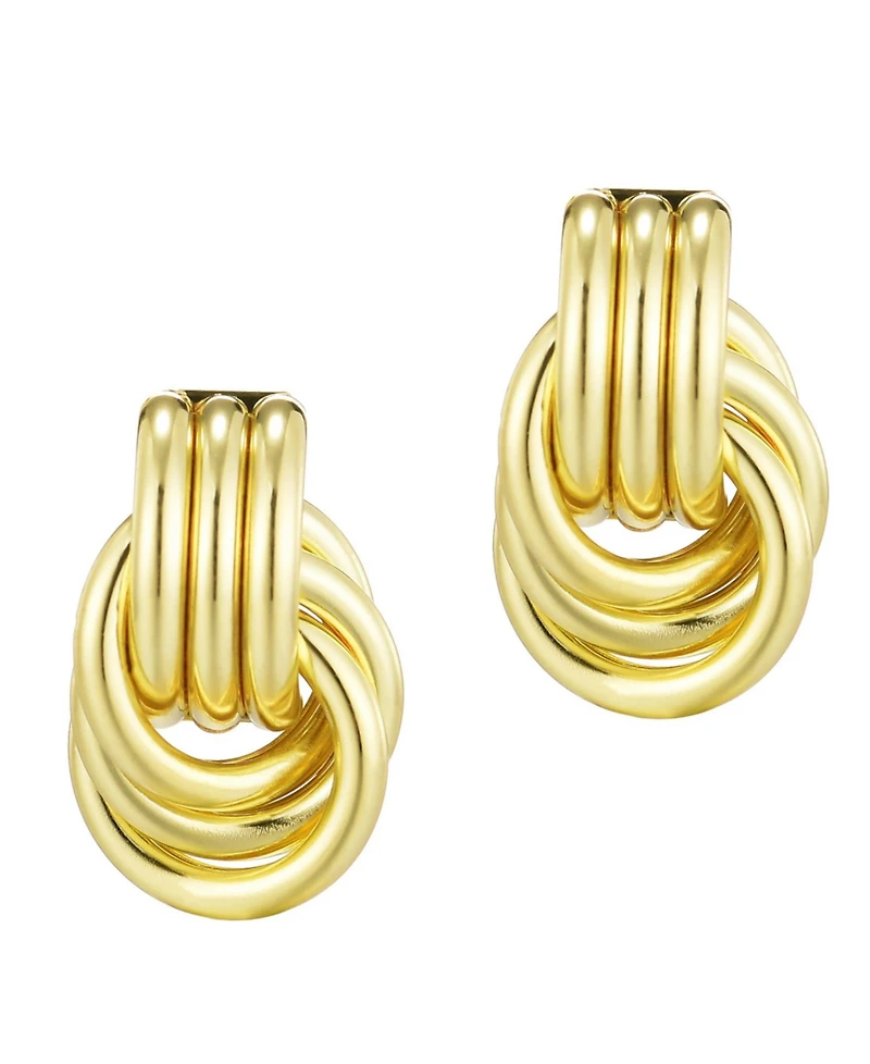 Adornia Gold Doorknocker Stud Earrings