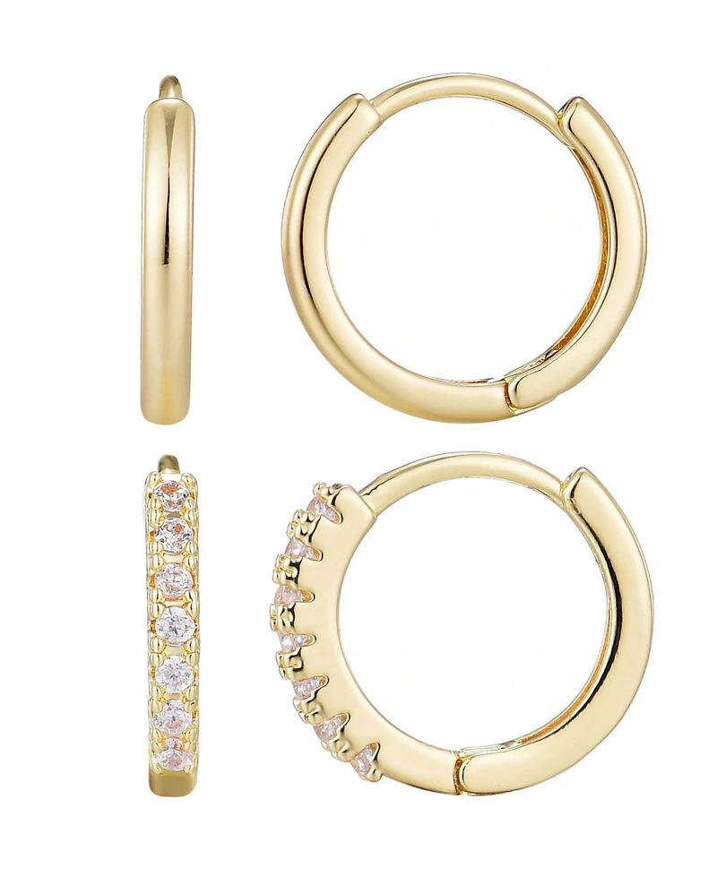 Adornia Gold Cubic Zirconia Earring Set