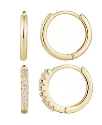 Adornia Gold Cubic Zirconia Earring Set