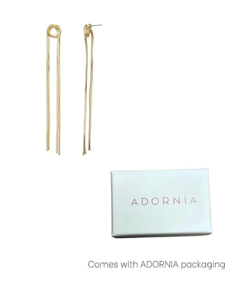 Adornia Gold Plated Slinky Rope Chain Sweeper Earrings