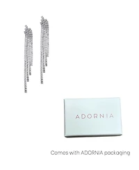 Adornia Silver Crystal Cascade Sweeper Earrings