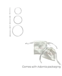 Adornia Sterling Silver Endless Hoop Earrings Set