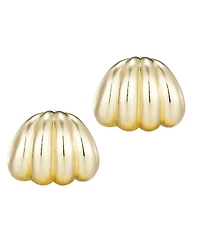 Adornia Gold Fluted Wrap Around Huggie Earrings