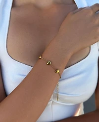 Adornia Tarnish Resistant Gold Heart Station Bracelet