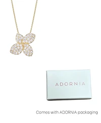 Adornia Gold Cubic Zirconia Oversized Flower Necklace