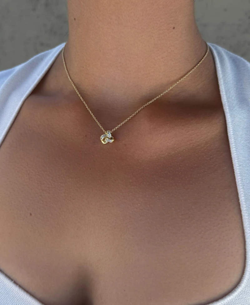 Adornia Gold Cubic Zirconia Halo Heart Necklace