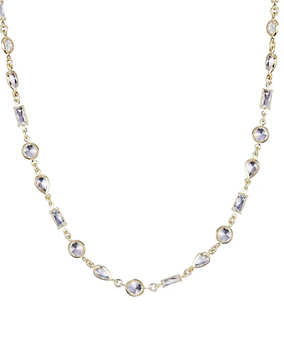 Adornia Gold Crystal Mixed Shape Necklace